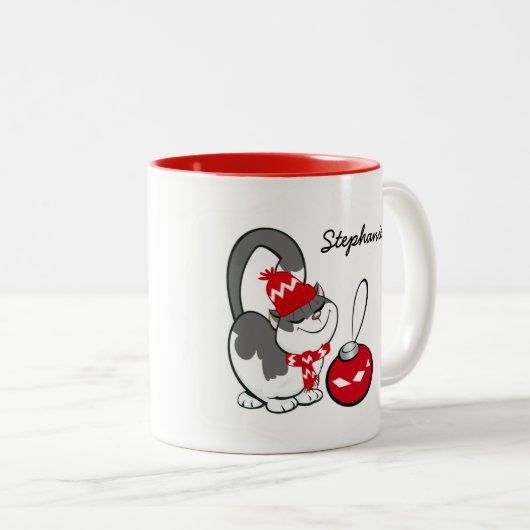 Sweet Kat - Eigen naam kerstcadeautjes Mokken (Voorkant rechts)