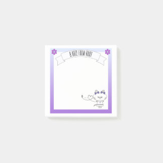Sweet Kat Graphic Paarse Border gepersonaliseerd Post-it® Notes