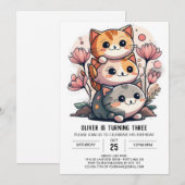 Sweet Kat Whimsical World Birthday Kaart (Voorkant / Achterkant)