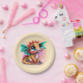 Sweet Kawaii Baby Dragon Papieren Bordje (Feest)