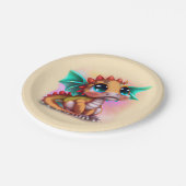 Sweet Kawaii Baby Dragon Papieren Bordje (Gekanteld)