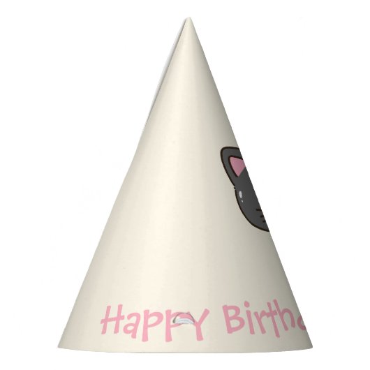 Sweet Kawaii Black Cat verjaardagsfeestje Feesthoedjes (Links)