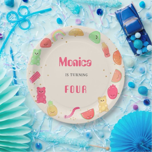 Sweet kawaii gummi snoepjes Verjaardag Papieren Bordje (Feest)