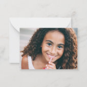 Sweet Kawaii Peach Classroom Valentijns foto Notitiekaartje (Achterkant)