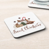 Sweet-kerst Frappuccino Cookie Cinnamon Art Bier Onderzetter (Linkerzijde)