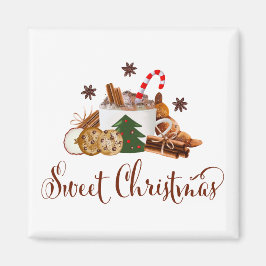 Sweet-kerst Frappuccino Cookie Cinnamon Art Magneet