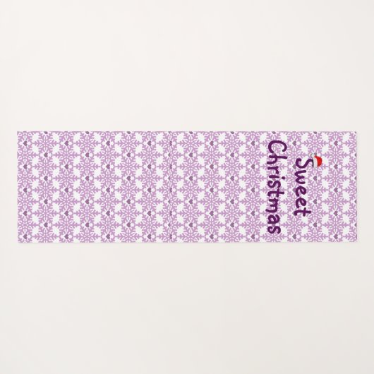 Sweet-kerst-snowflake-hartpatroon Yogamat (Achterkant (horizontaal))