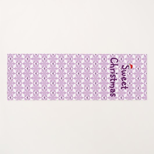 Sweet-kerst-snowflake-hartpatroon Yogamat (Voorkant (horizontaal))