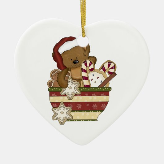 Sweet-kerstBeer Keramisch Ornament (Voorkant)