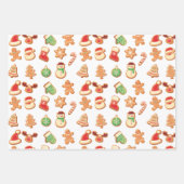 Sweet kerstcadeautjes met onmiddellijke verpakking inpakpapier vel (Voorkant 3)