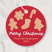 Sweet-kerstkoekjes Bedankjes Labels (Voorkant)