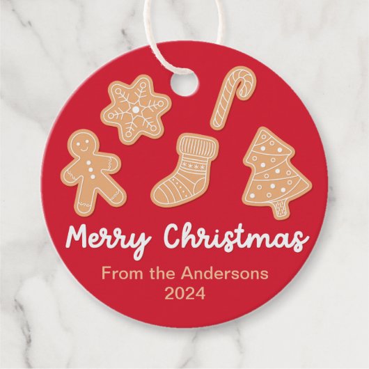 Sweet-kerstkoekjes Bedankjes Labels (Voorkant)