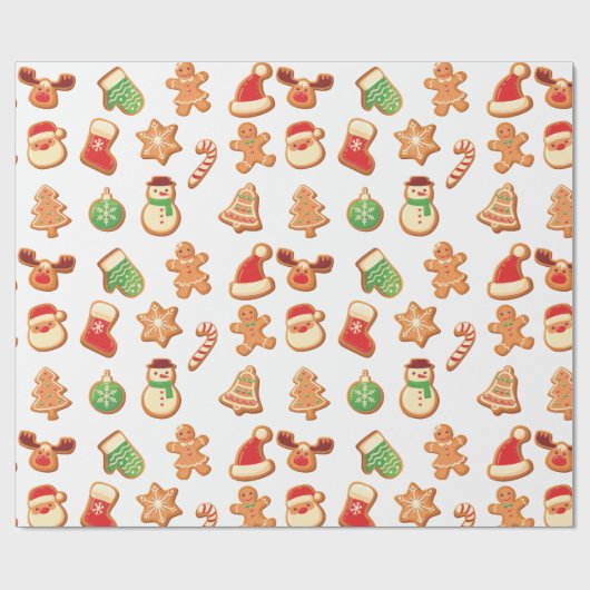 Sweet kerstkoekjes cadeaupapier (Vlak)