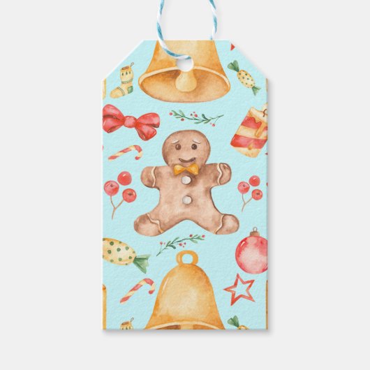 Sweet kerstkoekjes en Snoepjes Cadeaulabel (Voorkant)