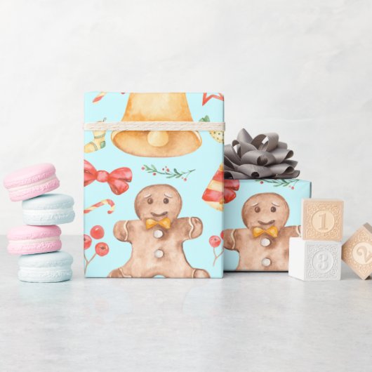 Sweet kerstkoekjes en Snoepjes Cadeaupapier (Baby Shower)