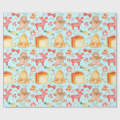 Sweet kerstkoekjes en Snoepjes Cadeaupapier (Vlak)