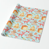 Sweet kerstkoekjes en Snoepjes Cadeaupapier (Uitgerold)