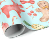 Sweet kerstkoekjes en Snoepjes Cadeaupapier (Rol Hoek)