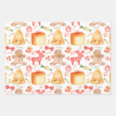 Sweet kerstkoekjes en Snoepjes Inpakpapier Vel (Voorkant 3)