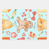 Sweet kerstkoekjes en Snoepjes Inpakpapier Vel (Voorkant 2)