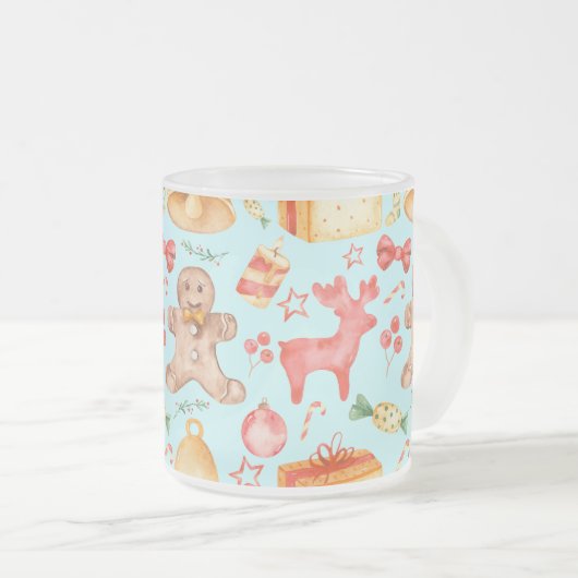 Sweet kerstkoekjes en Snoepjes Matglas Koffiemok (Voorkant rechts)