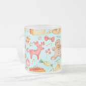 Sweet kerstkoekjes en Snoepjes Matglas Koffiemok (Voorkant links)