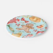 Sweet kerstkoekjes en Snoepjes Papieren Bordje (Gekanteld)