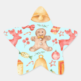 Sweet kerstkoekjes en Snoepjes Ster Sticker