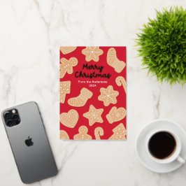 Sweet-kerstkoekjes Folie Feestdagenkaart