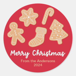 Sweet-kerstkoekjes Ronde Sticker