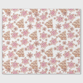 Sweet-kerstkoekjespatroon Cadeaupapier (Vlak)