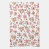 Sweet-kerstkoekjespatroon Theedoek (Verticaal)