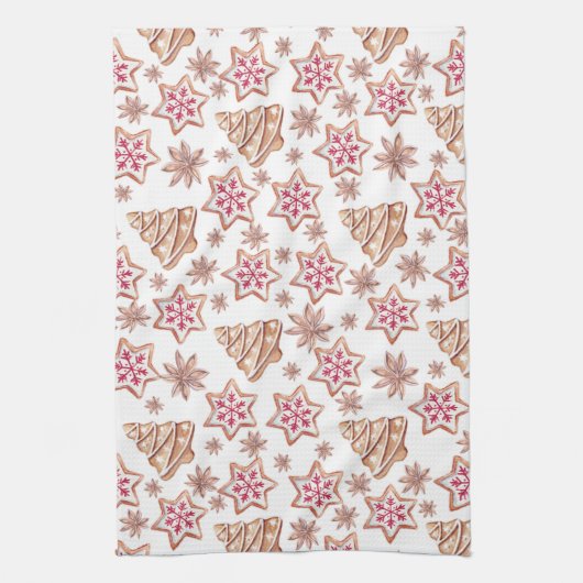 Sweet-kerstkoekjespatroon Theedoek (Verticaal)