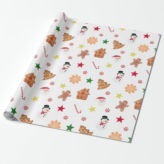 Sweet Kerstmis Cadeaupapier (Uitgerold)
