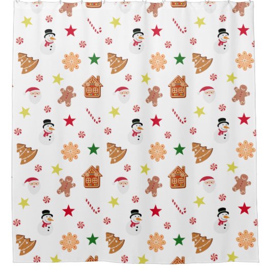 Sweet Kerstmis Douchegordijn (Voorkant)