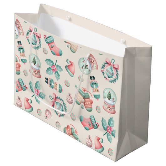 Sweet Kerstmis Groot Cadeauzakje (Voorkant Gekanteld)