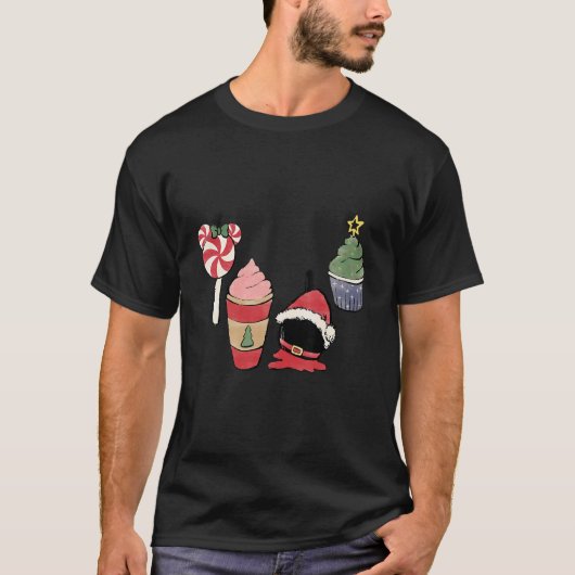 Sweet Kerstmis Huidige Moed Snacks Koffee Hand Dr. T-shirt (Voorkant)