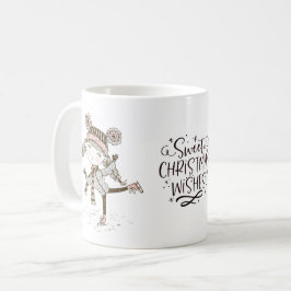 Sweet Kerstmis maakt ijsschaatsen Koffiemok