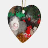 Sweet Kerstmis Mini Pig Heart Ornament (Links)