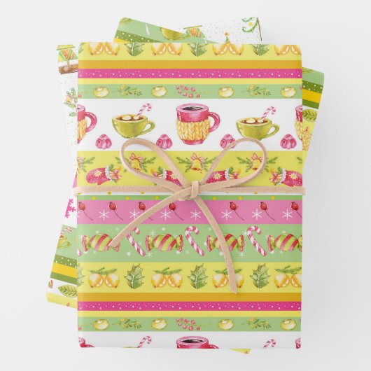🎄 Sweet kerstpatroon 003 voor kinderen Inpakpapier Vel (In situ)