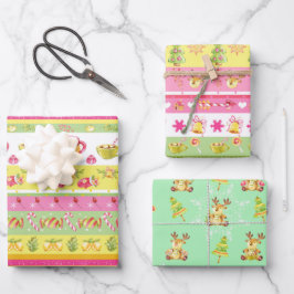 🎄 Sweet-kerstpatroon voor kinderen Inpakpapier Vel