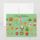 Sweet-kerstpictogramontwerp Briefkaart (Voorkant / Achterkant)