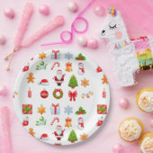 Sweet-kerstpictogramontwerp Papieren Bordje (Feest)