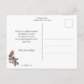 Sweet-kerstRobin op Snowy Window Briefkaart (Achterkant)