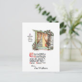 Sweet-kerstRobin op Snowy Window Briefkaart (Staand voorkant)