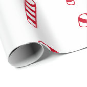 Sweet-kerstrode snoepriet cadeaupapier (Rol Hoek)