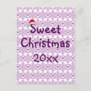 Sweet-kerstsnowflake-patroon Feestdagenkaart