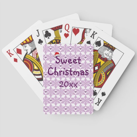 Sweet-kerstsnowflake-patroon Pokerkaarten (Achterkant)
