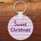 Sweet-kerstsnowflake-patroon Sleutelhanger (Voorkant)