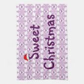 Sweet-kerstsnowflake-patroon Theedoek (Verticaal)